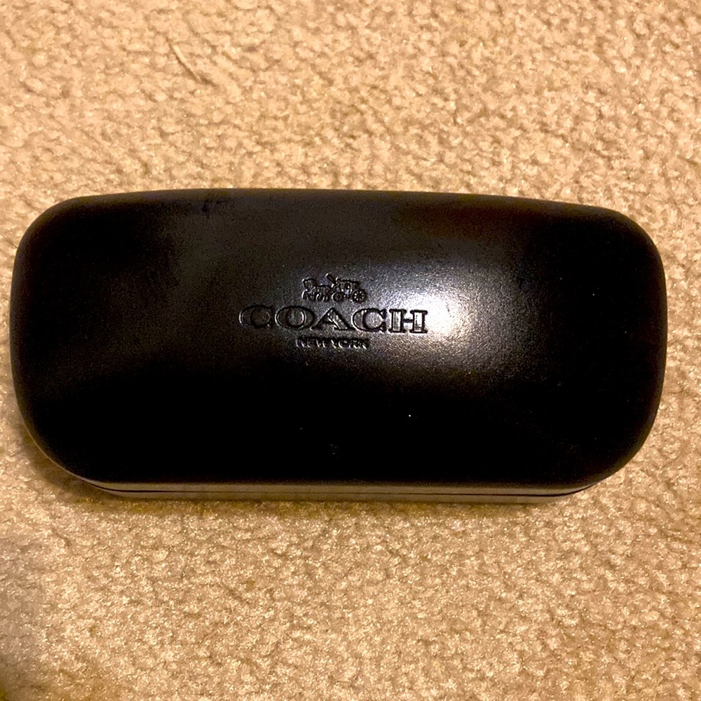 Coach Large Clamshell Hard Leather Sunglasses Case